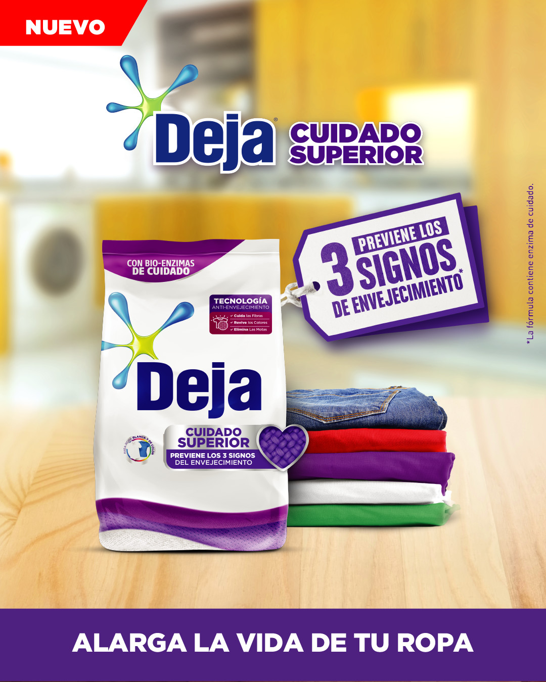 Detergente deja, deja Cuidado Superior, Deja
