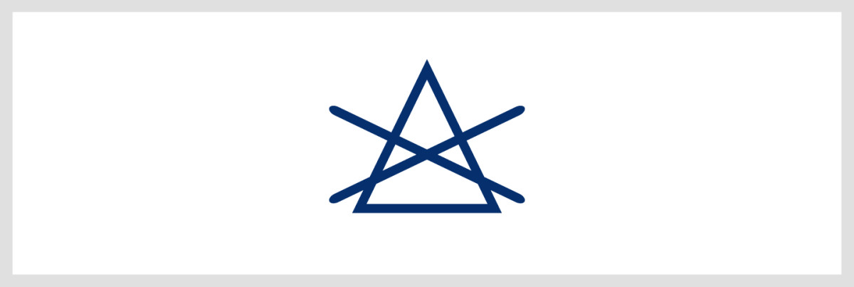 Este triángulo tachado con una “X”