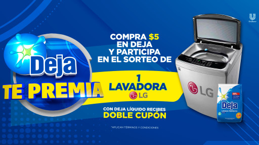 deja lavado perfecto, deja ecuador, poder de limpieza, mas ahorro, deja a $2.50, deja de 1 kg, nuevos tamaños, deja poder de limpieza y mas ahorro, $5, ganar lavadora, lavadora, lg, lg lavadora, Nelson, Nelson market, tiendas mas cercanas, sorteo lavadora